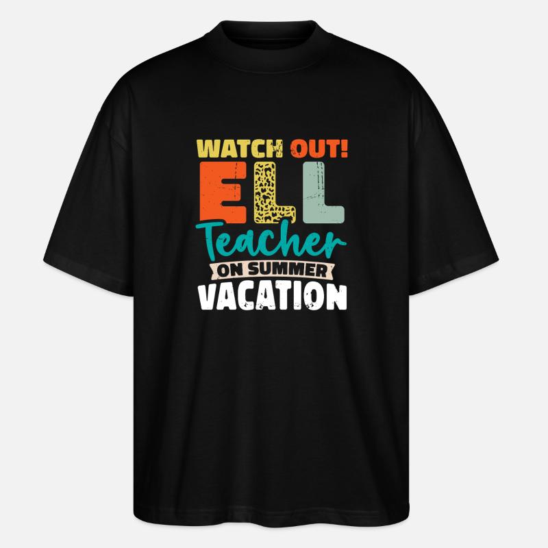 ELL-Lehrer englische Sprache - Stanley/Stella Oversized Unisex Bio T-Shirt Blaster 2.0 - Schwarz