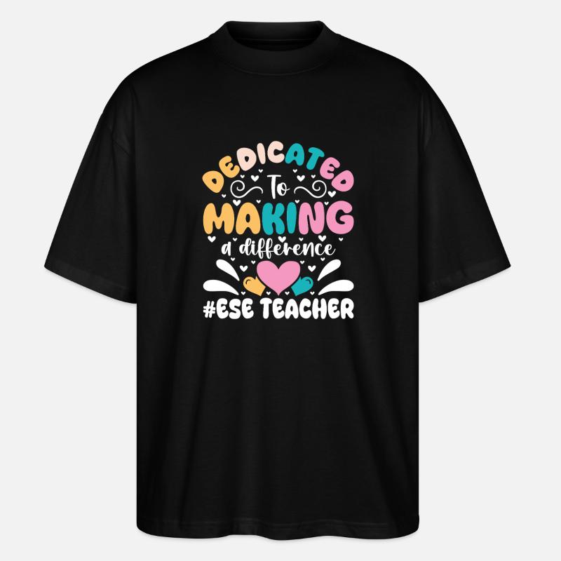 Cadeaux pour les enseignants ESE - T-shirt bio Blaster 2.0 coupe oversize Stanley/Stella Unisexe - noir