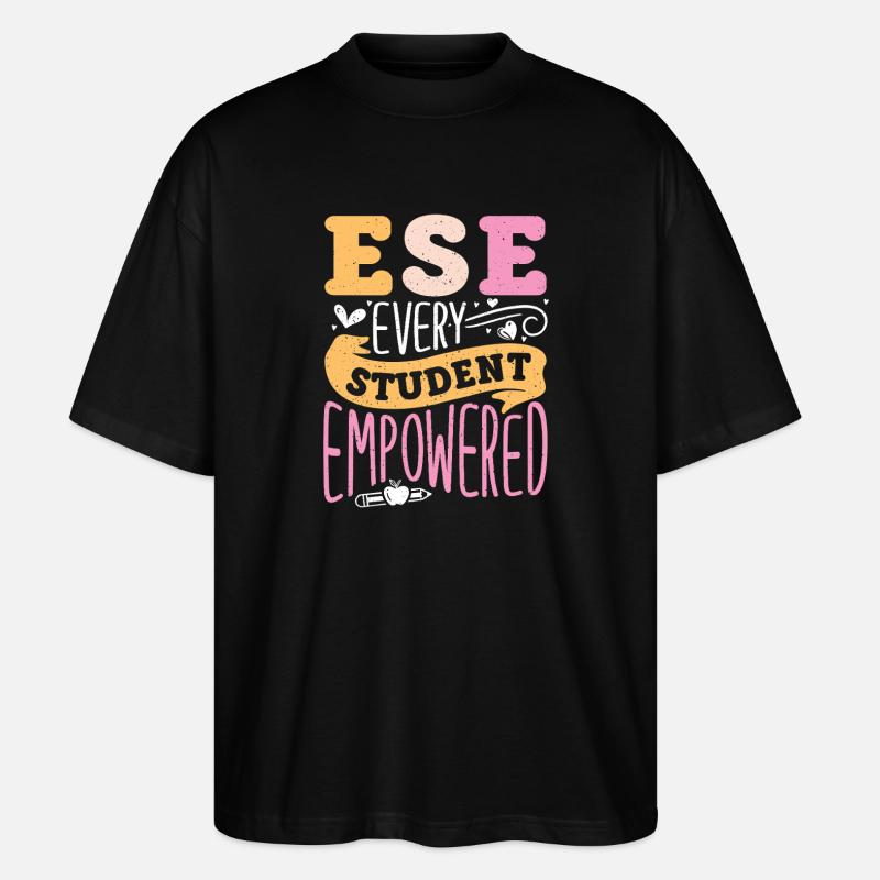 Geschenke für ESE-Lehrer - Stanley/Stella Oversized Unisex Bio T-Shirt Blaster 2.0 - Schwarz