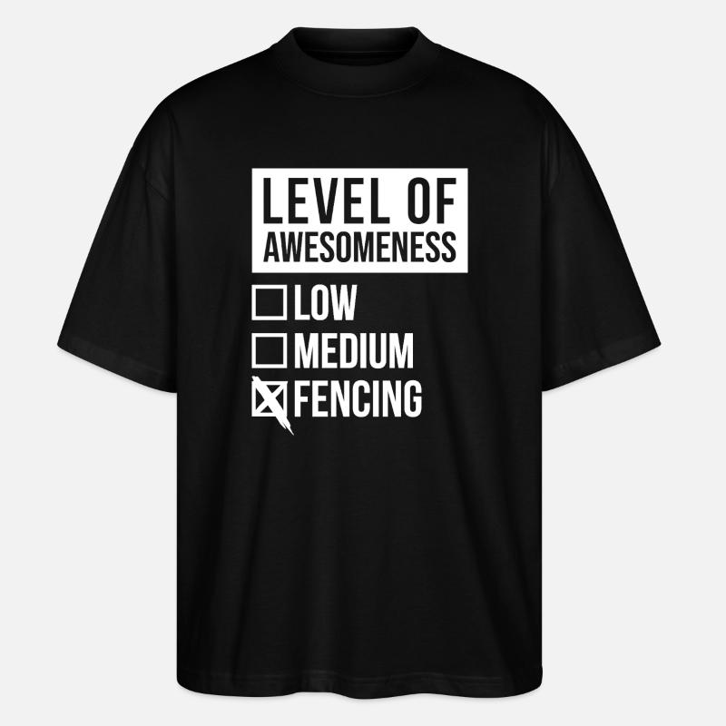 Fechten - Stanley/Stella Oversized Unisex Bio T-Shirt Blaster 2.0 - Schwarz