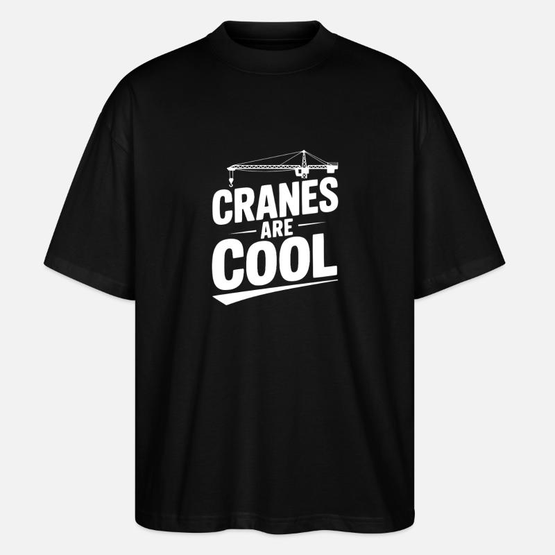 Kraniche sind cool - Stanley/Stella Oversized Unisex Bio T-Shirt Blaster 2.0 - Schwarz