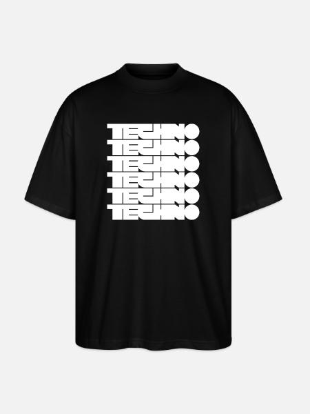 Techno Music Bold Abstract Geometry logo - Stanley/Stella Oversized Unisex Organic T-shirt Blaster 2.0 - black