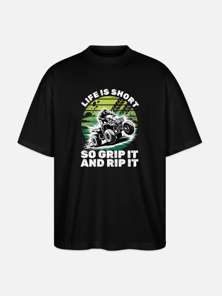 Quad ATV Boy Men Four Wheeler - Stanley/Stella Oversized Unisex Organic T-shirt Blaster 2.0 - black