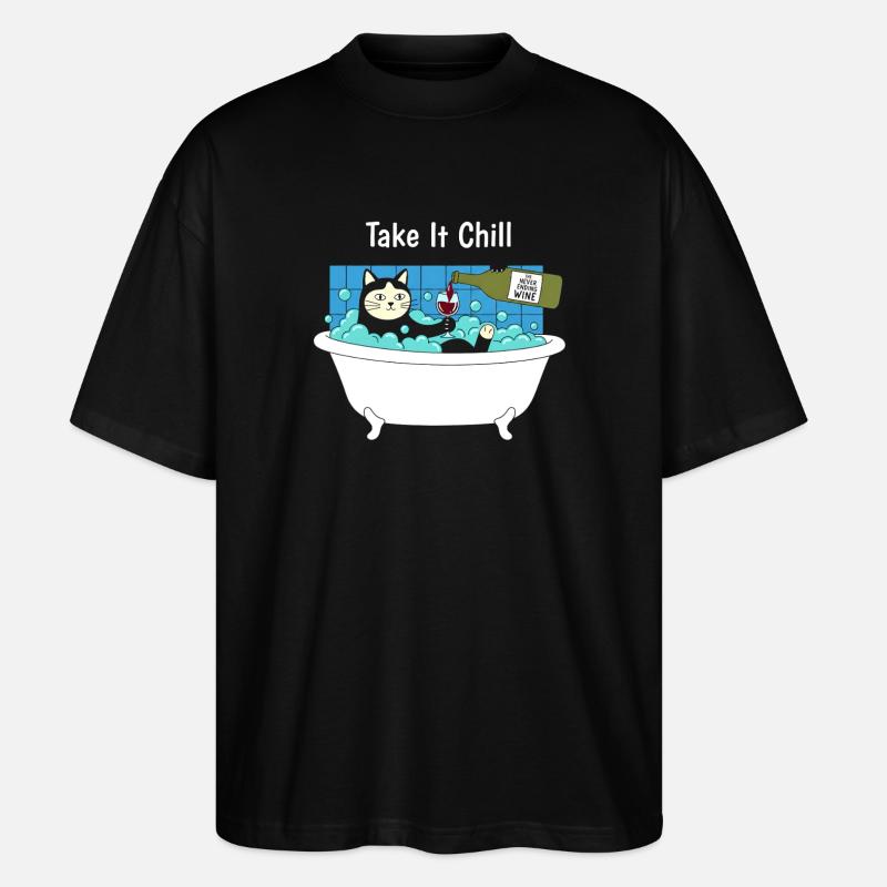 Take It Chill Katzbad - Stanley/Stella Oversized Unisex Organic T-shirt Blaster 2.0 - black