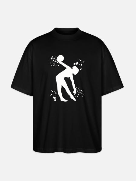 Gymnast with ball rhythmic gymnastics - Stanley/Stella Oversized Unisex Organic T-shirt Blaster 2.0 - black