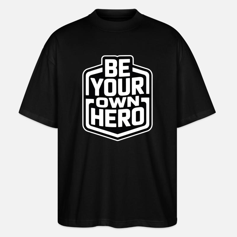 Sei dein eigener Held - Stanley/Stella Oversized Unisex Bio T-Shirt Blaster 2.0 - Schwarz