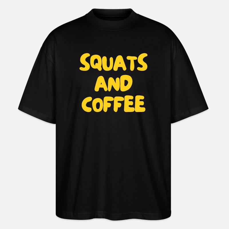Squats et café - T-shirt bio Blaster 2.0 coupe oversize Stanley/Stella Unisexe - noir