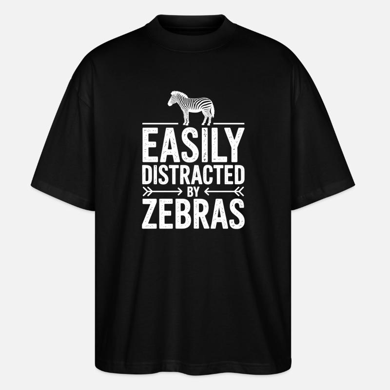 Zebra Sprüche Zebras Lustiges Zebra Geschenk - Stanley/Stella Oversized Unisex Bio T-Shirt Blaster 2.0 - Schwarz