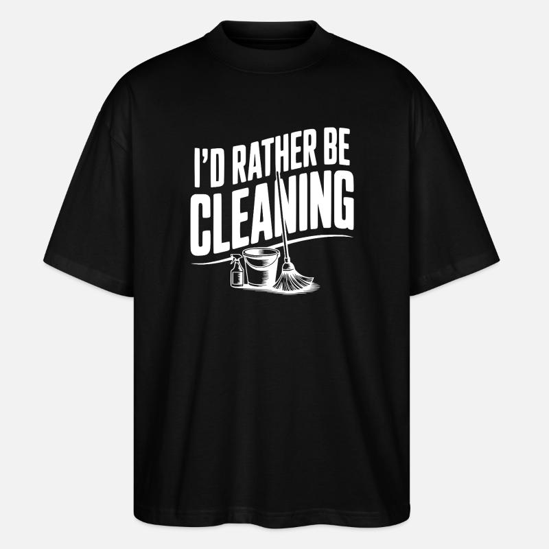 Je préfère nettoyer - T-shirt bio Blaster 2.0 coupe oversize Stanley/Stella Unisexe - noir