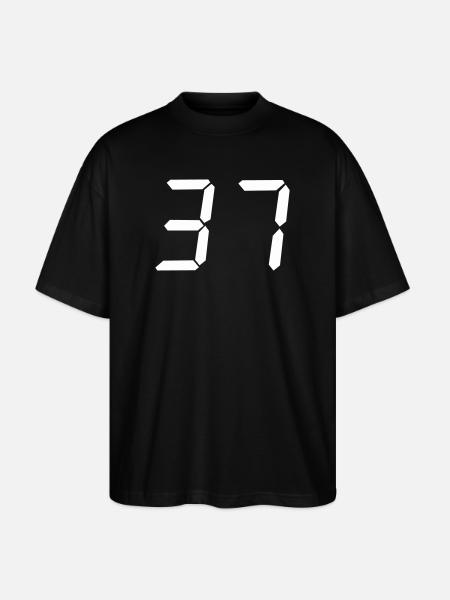 digitale_zahl_37- - Stanley/Stella Oversized Unisex Organic T-shirt Blaster 2.0 - black