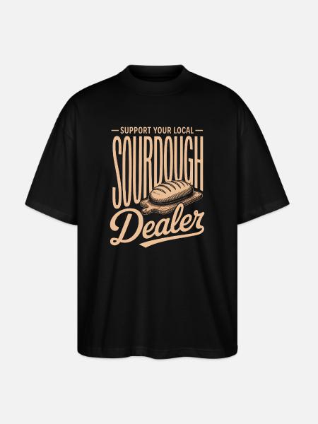 Sourdough Dealer Local Support - Stanley/Stella Oversized Unisex Organic T-shirt Blaster 2.0 - black