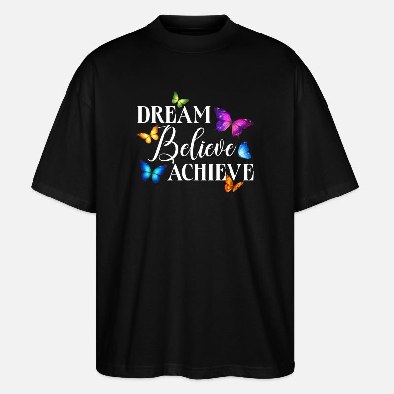 Jardin inspirant des papillons monarques - T-shirt bio Blaster 2.0 coupe oversize Stanley/Stella Unisexe - noir