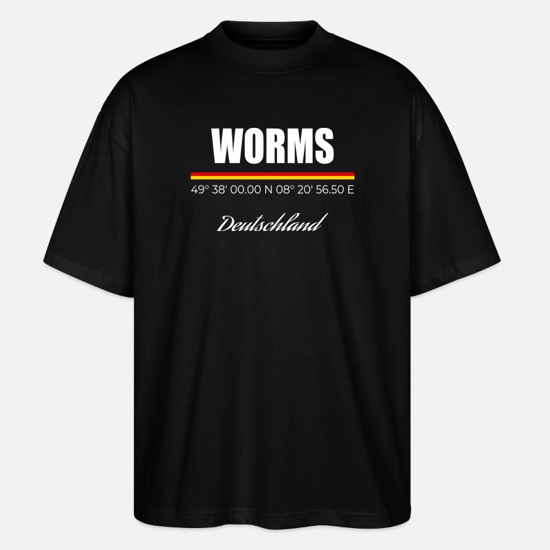 Worms - Stanley/Stella Oversized Unisex Bio T-Shirt Blaster 2.0 - Schwarz