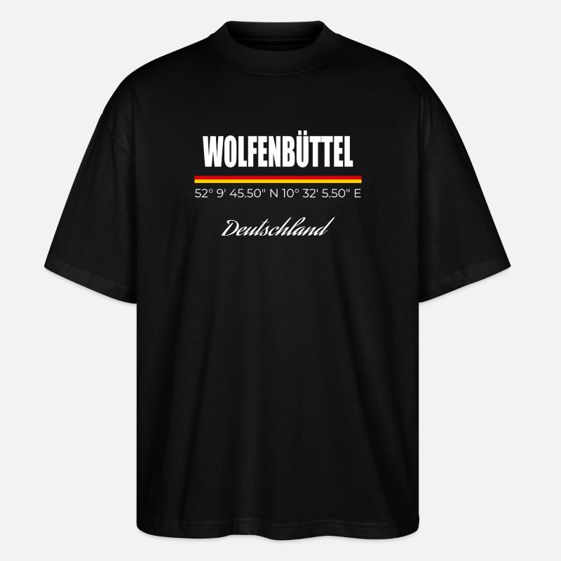 Wolfenbüttel - Stanley/Stella Oversized Unisex Bio T-Shirt Blaster 2.0 - Schwarz
