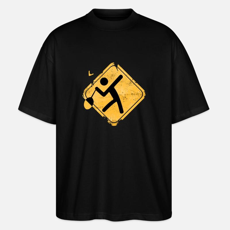 YoYo Zeichen Gelb Diamant - Stanley/Stella Oversized Unisex Bio T-Shirt Blaster 2.0 - Schwarz