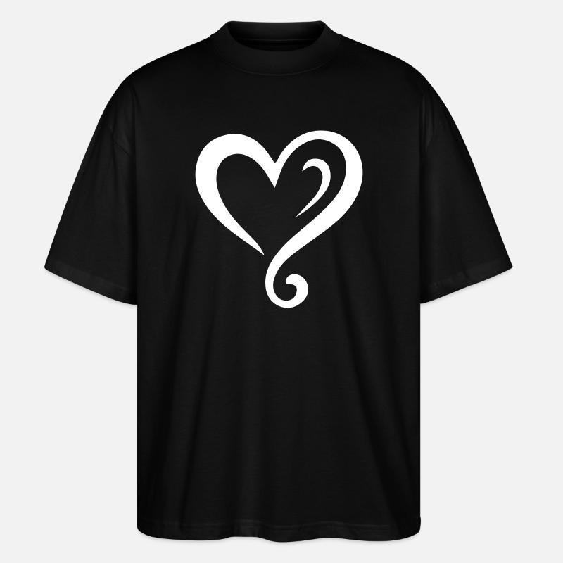Herz Symbol - Stanley/Stella Oversized Unisex Bio T-Shirt Blaster 2.0 - Schwarz