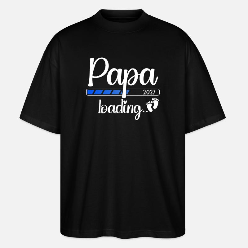 Dad 2027 Loading Dad-to-be 2027 - Stanley/Stella Oversized Unisex Organic T-shirt Blaster 2.0 - black