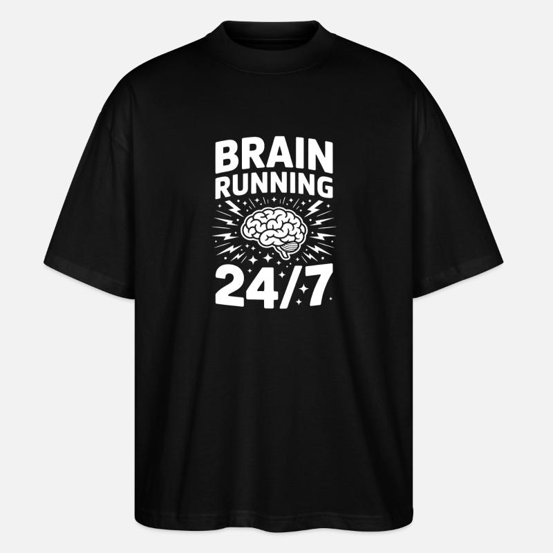 Brain Running ADHD Chaos - Stanley/Stella Oversized Unisex Organic T-shirt Blaster 2.0 - black