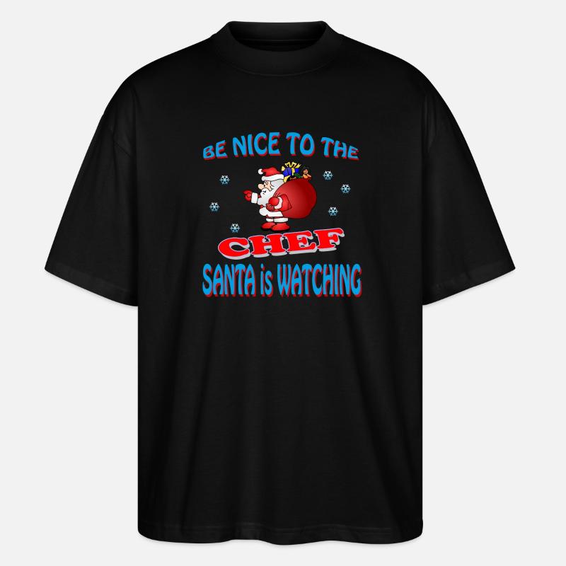 SANTA CHEF - Stanley/Stella Oversized Unisex Bio T-Shirt Blaster 2.0 - Schwarz