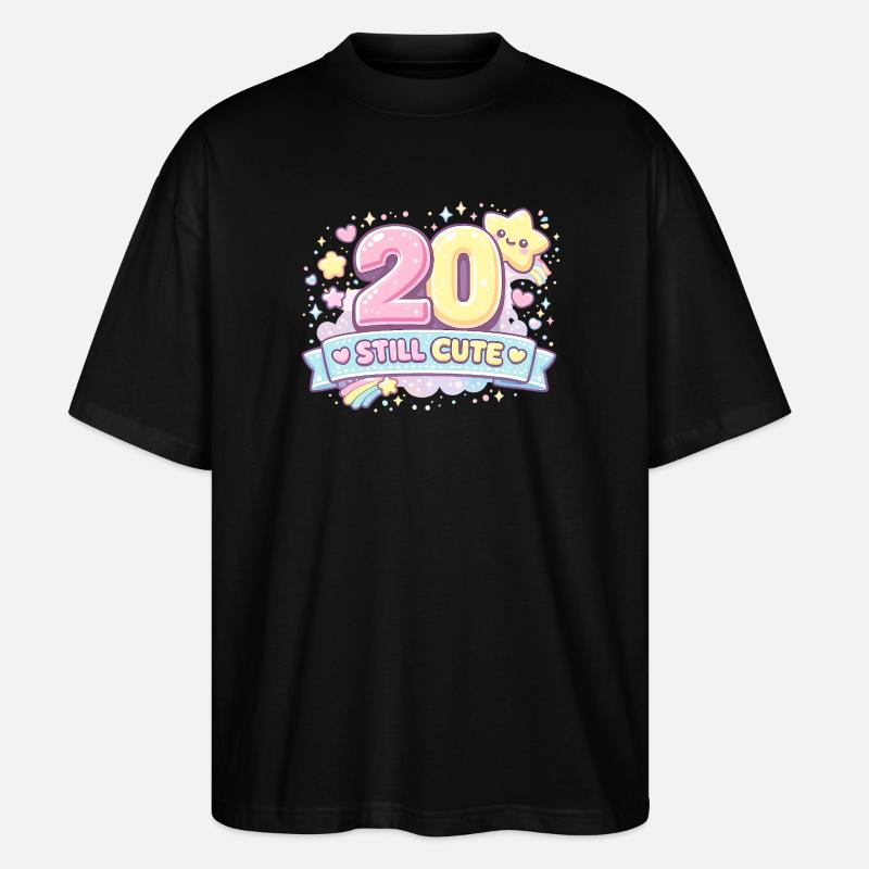 Pastel 20 Still Cute Design - Stanley/Stella Oversized Unisex Organic T-shirt Blaster 2.0 - black