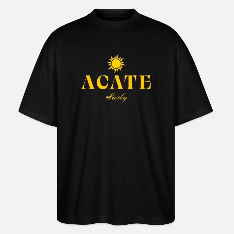 ACATE Sizilien Sonne - Stanley/Stella Oversized Unisex Bio T-Shirt Blaster 2.0 - Schwarz