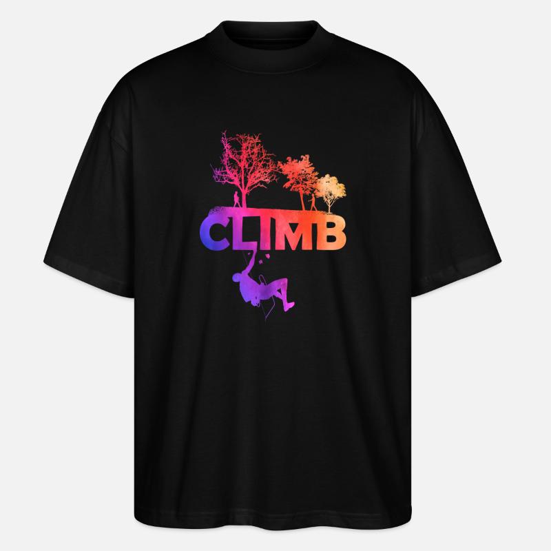 Climb Gradient Silhouette - Stanley/Stella Oversized Unisex Bio T-Shirt Blaster 2.0 - Schwarz