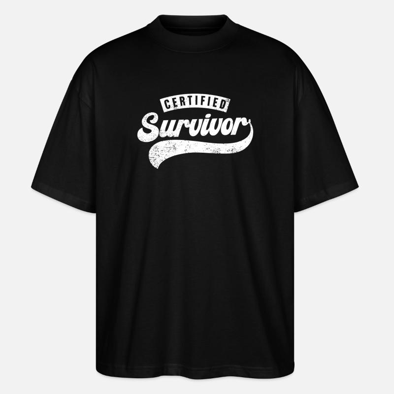 Zertifizierter Überlebender - Stanley/Stella Oversized Unisex Bio T-Shirt Blaster 2.0 - Schwarz