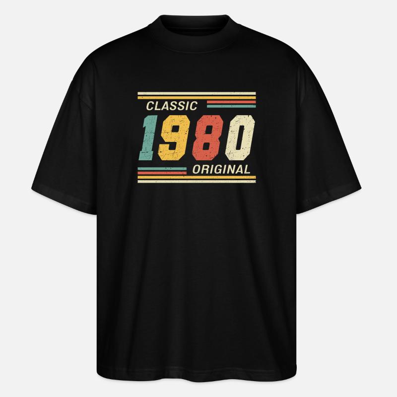Classic 1980 original 1980 - Stanley/Stella Oversized Unisex Bio T-Shirt Blaster 2.0 - Schwarz