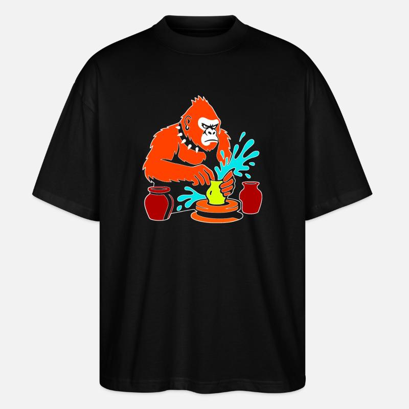 Gorilla Pottery Splash Studio - Stanley/Stella Oversized Unisex Organic T-shirt Blaster 2.0 - black