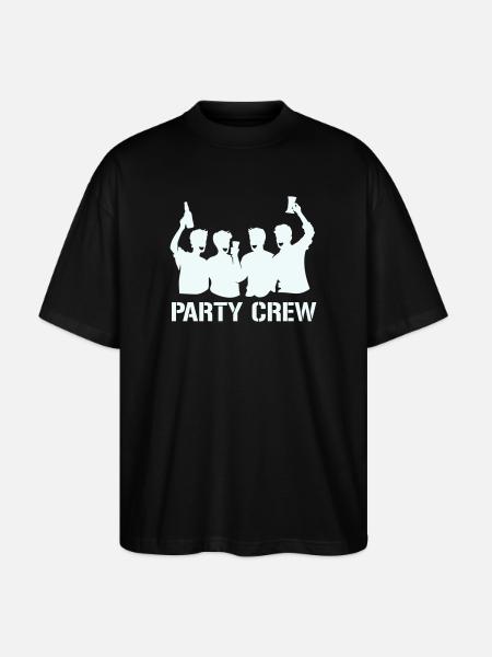 Party Crew Silhouette mit Prosten - Stanley/Stella Oversized Unisex Bio T-Shirt Blaster 2.0 - Schwarz