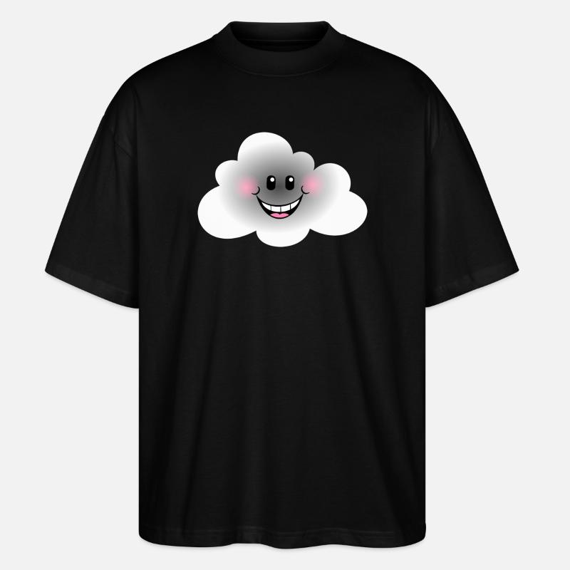 Glückliche Wolke - Stanley/Stella Oversized Unisex Bio T-Shirt Blaster 2.0 - Schwarz