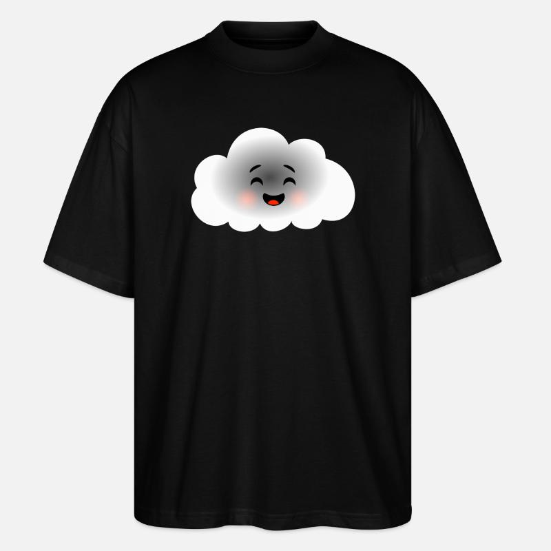 Glückliche Wolke - Stanley/Stella Oversized Unisex Bio T-Shirt Blaster 2.0 - Schwarz