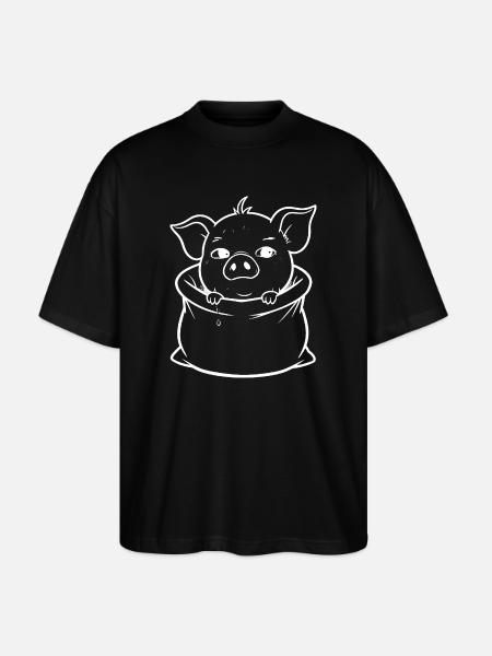 Petit cochon dans le sac - T-shirt bio Blaster 2.0 coupe oversize Stanley/Stella Unisexe - noir