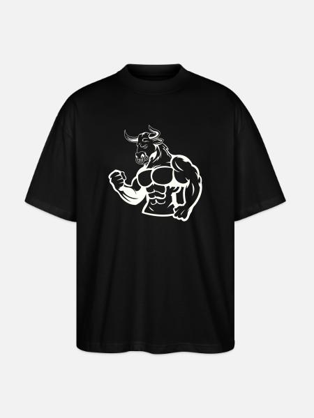 Kraftbulle Muskelheld - Stanley/Stella Oversized Unisex Bio T-Shirt Blaster 2.0 - Schwarz