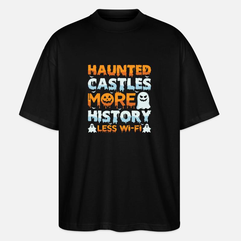 Geisterjäger Halloween Englisch Spruch - Stanley/Stella Oversized Unisex Bio T-Shirt Blaster 2.0 - Schwarz