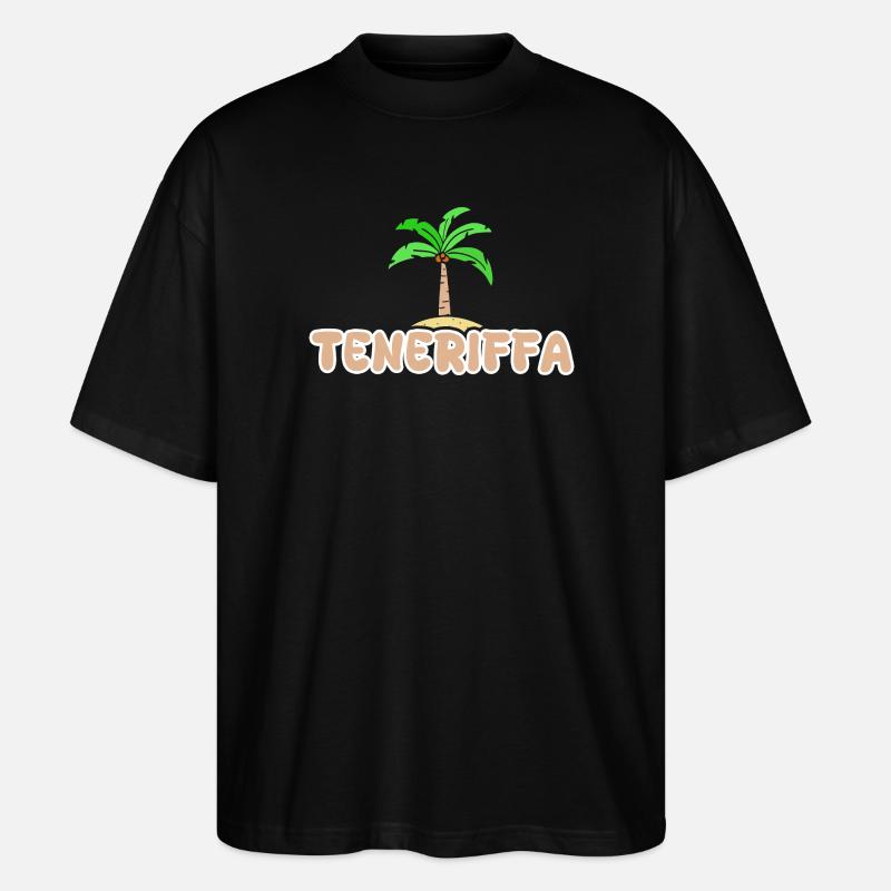 Urlaub Teneriffa - Stanley/Stella Oversized Unisex Bio T-Shirt Blaster 2.0 - Schwarz