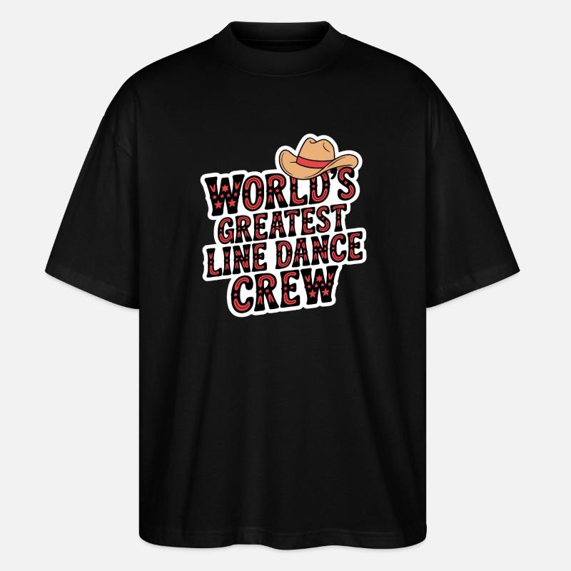 Weltbeste Line Dance Crew - Stanley/Stella Oversized Unisex Bio T-Shirt Blaster 2.0 - Schwarz