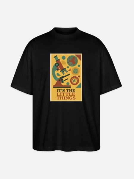 The Little Things | Microbiology Microscope - Stanley/Stella Oversized Unisex Organic T-shirt Blaster 2.0 - black