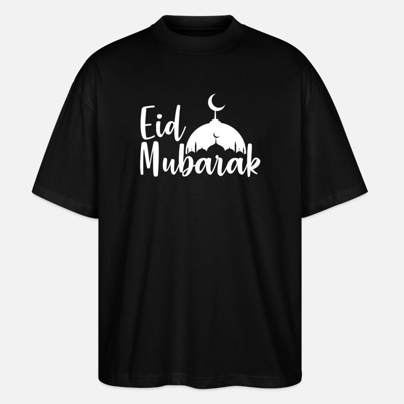 Silhouette der Eid Mubarak-Moschee - Stanley/Stella Oversized Unisex Bio T-Shirt Blaster 2.0 - Schwarz