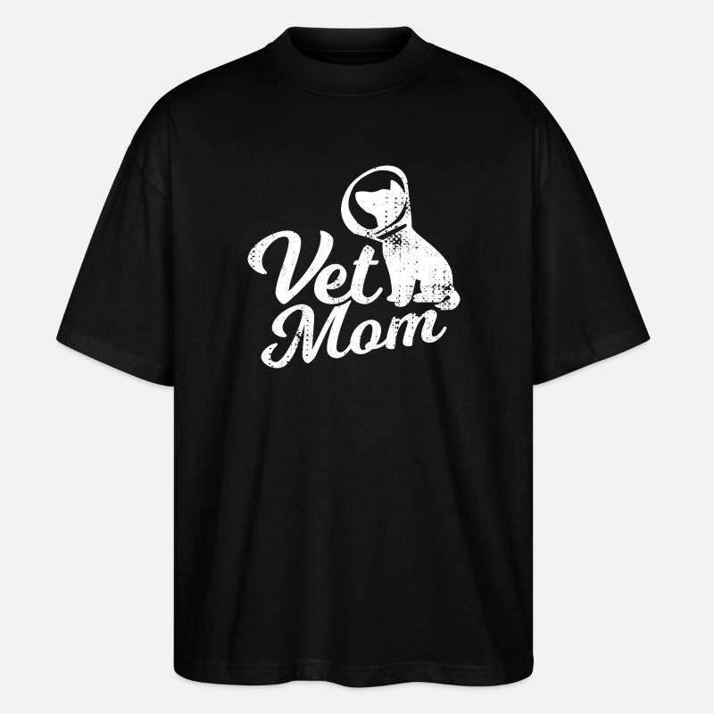 Tierärztin Mama - Stanley/Stella Oversized Unisex Bio T-Shirt Blaster 2.0 - Schwarz