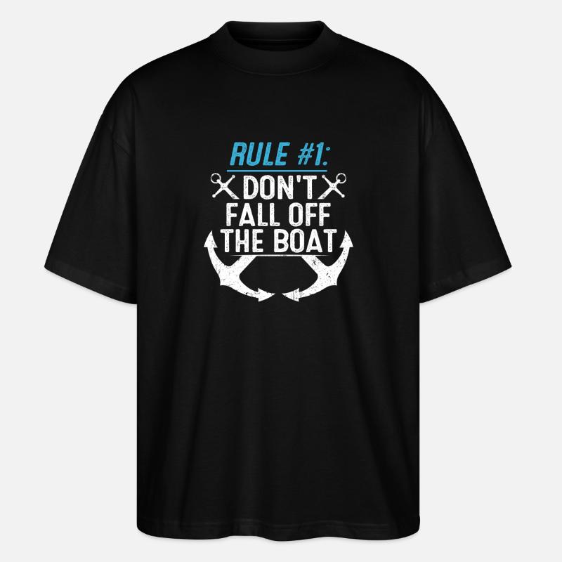 Ne tombe pas du bateau - T-shirt bio Blaster 2.0 coupe oversize Stanley/Stella Unisexe - noir