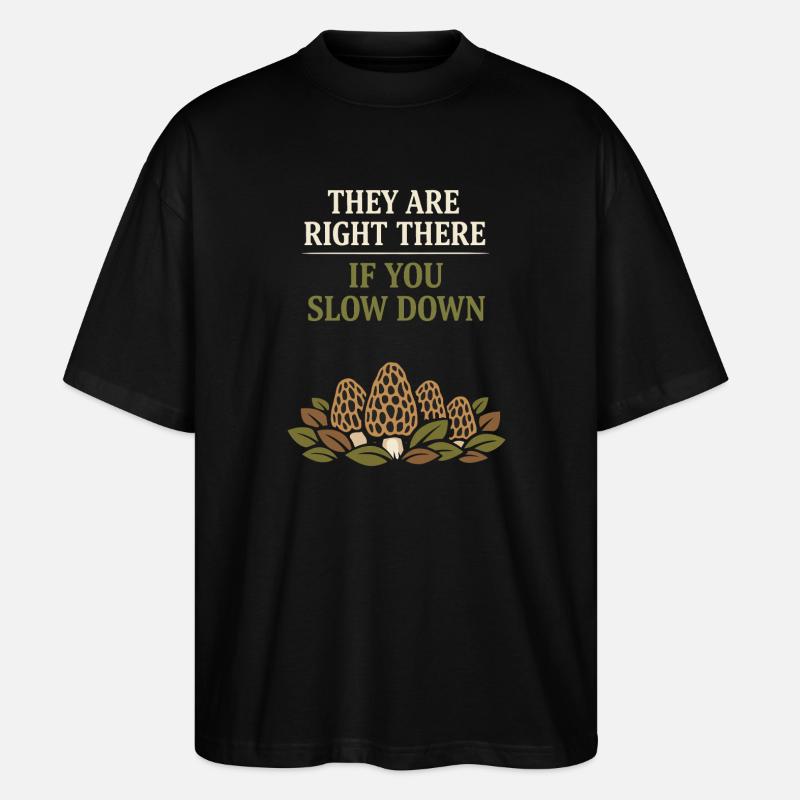 Morchelpilz-jäger Wilde Morchelpilze Auf - Stanley/Stella Oversized Unisex Bio T-Shirt Blaster 2.0 - Schwarz