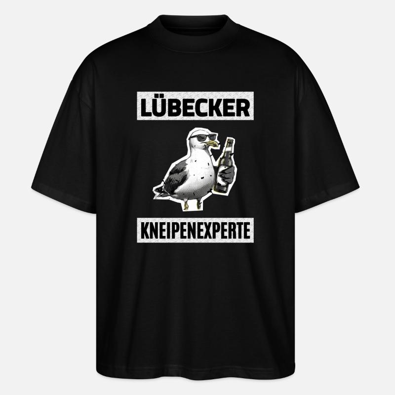 Lübecker Kneipen Experte - Stanley/Stella Oversized Unisex Bio T-Shirt Blaster 2.0 - Schwarz