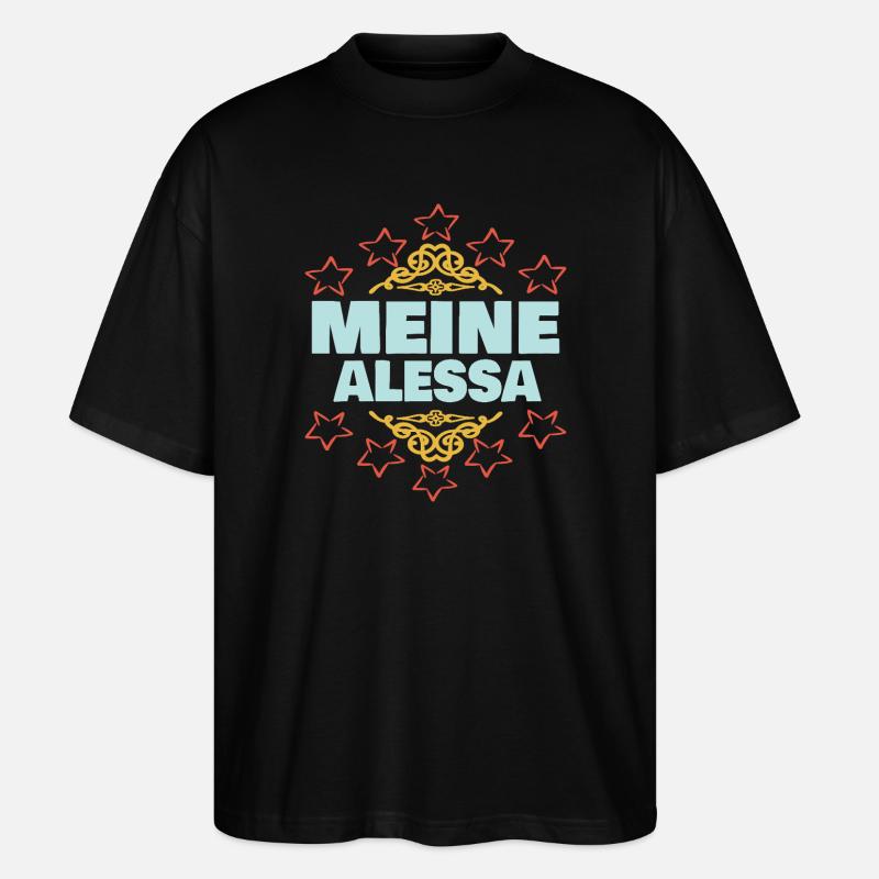 Ehefrau Alessa - Stanley/Stella Oversized Unisex Bio T-Shirt Blaster 2.0 - Schwarz