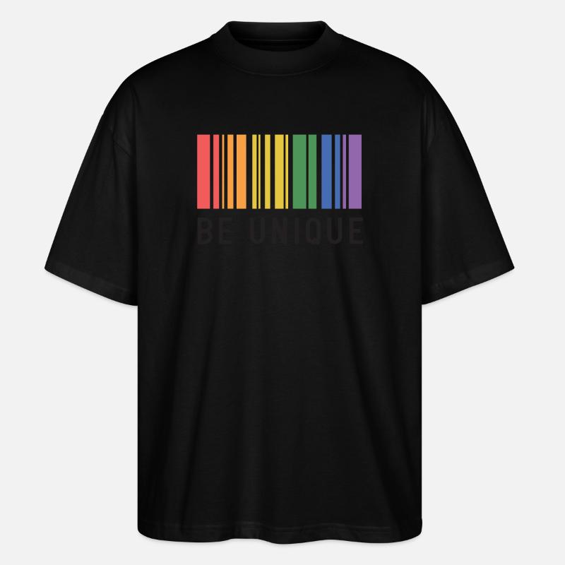 LGBT-Pride-Monat – Sei einzigartig - Stanley/Stella Oversized Unisex Bio T-Shirt Blaster 2.0 - Schwarz