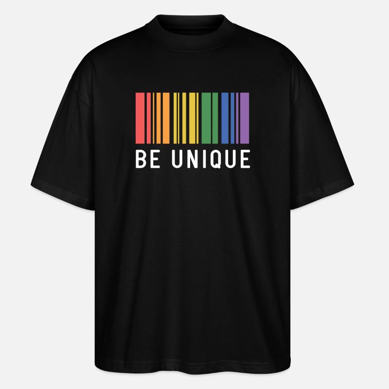 LGBT-Pride-Monat – Sei einzigartig - Stanley/Stella Oversized Unisex Bio T-Shirt Blaster 2.0 - Schwarz