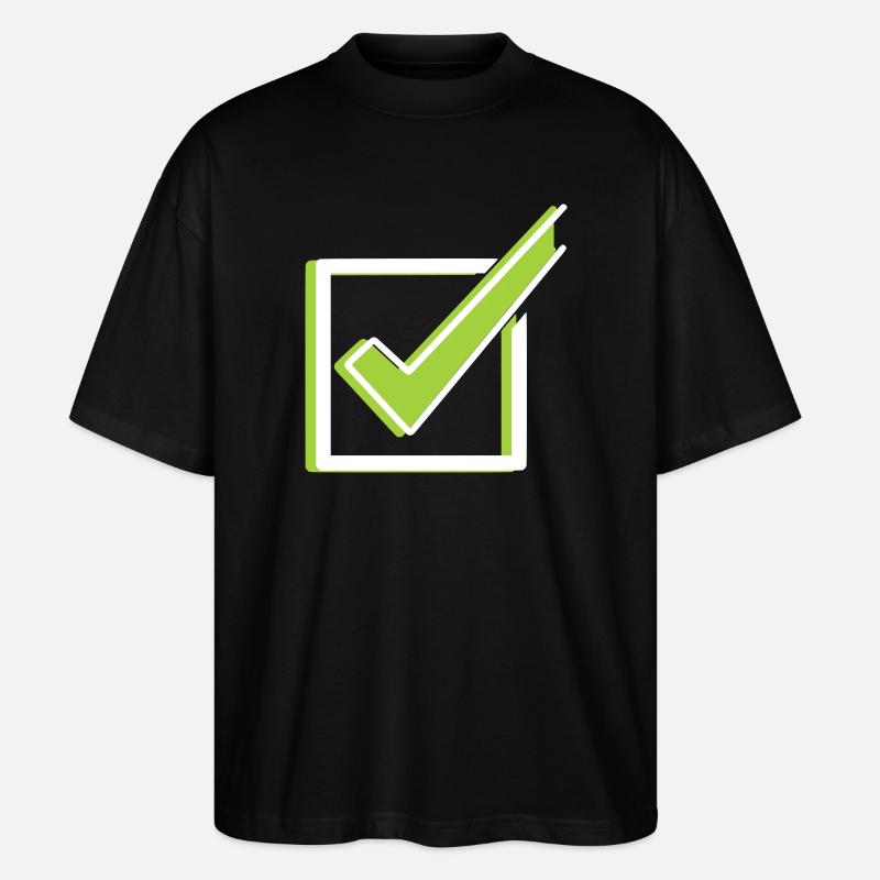 Quadrillage Häkchen Check, plan 3D - T-shirt bio Blaster 2.0 coupe oversize Stanley/Stella Unisexe - noir