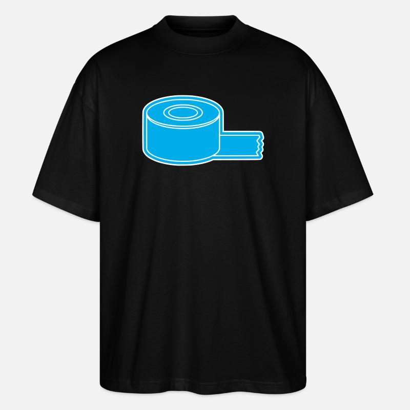 Adhesive Tape Roll Outline - Stanley/Stella Oversized Unisex Organic T-shirt Blaster 2.0 - black