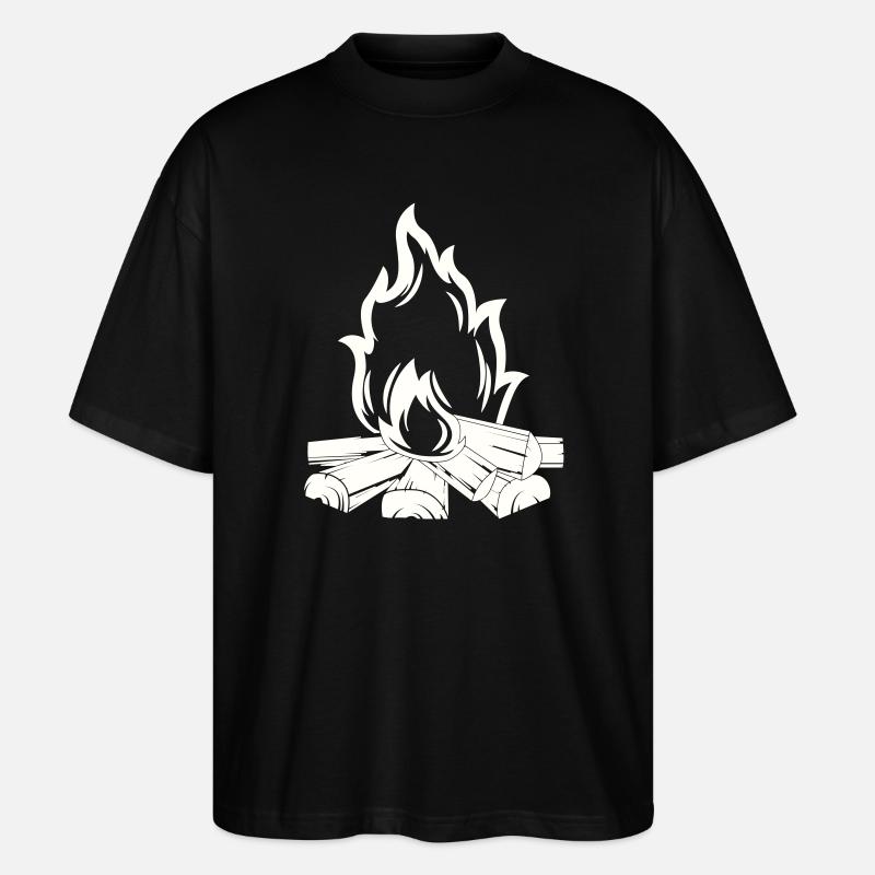 lagerfeuer - Stanley/Stella Oversized Unisex Bio T-Shirt Blaster 2.0 - Schwarz
