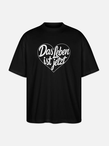 Das Leben ist Jetzt Herz - Stanley/Stella Oversized Unisex Bio T-Shirt Blaster 2.0 - Schwarz